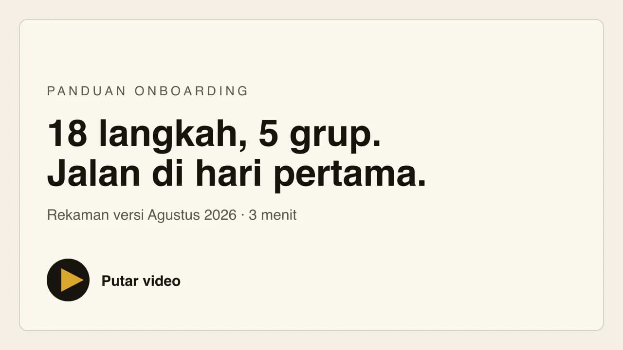 Cuplikan video panduan onboarding Gemah